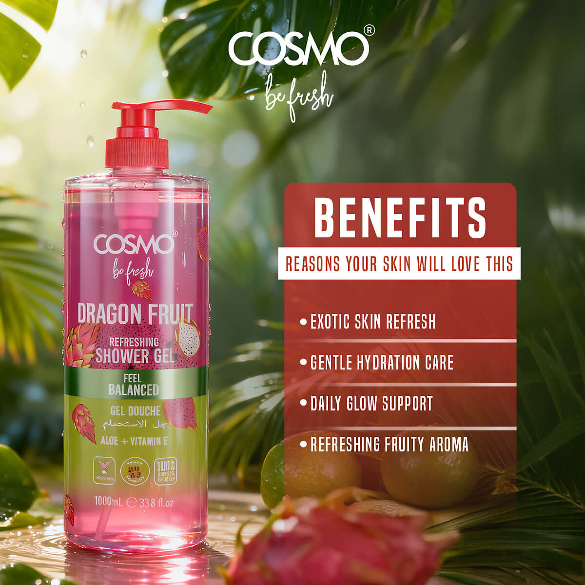 Be Fresh Dragon Fruit Shower Gel 1000ML product image 4