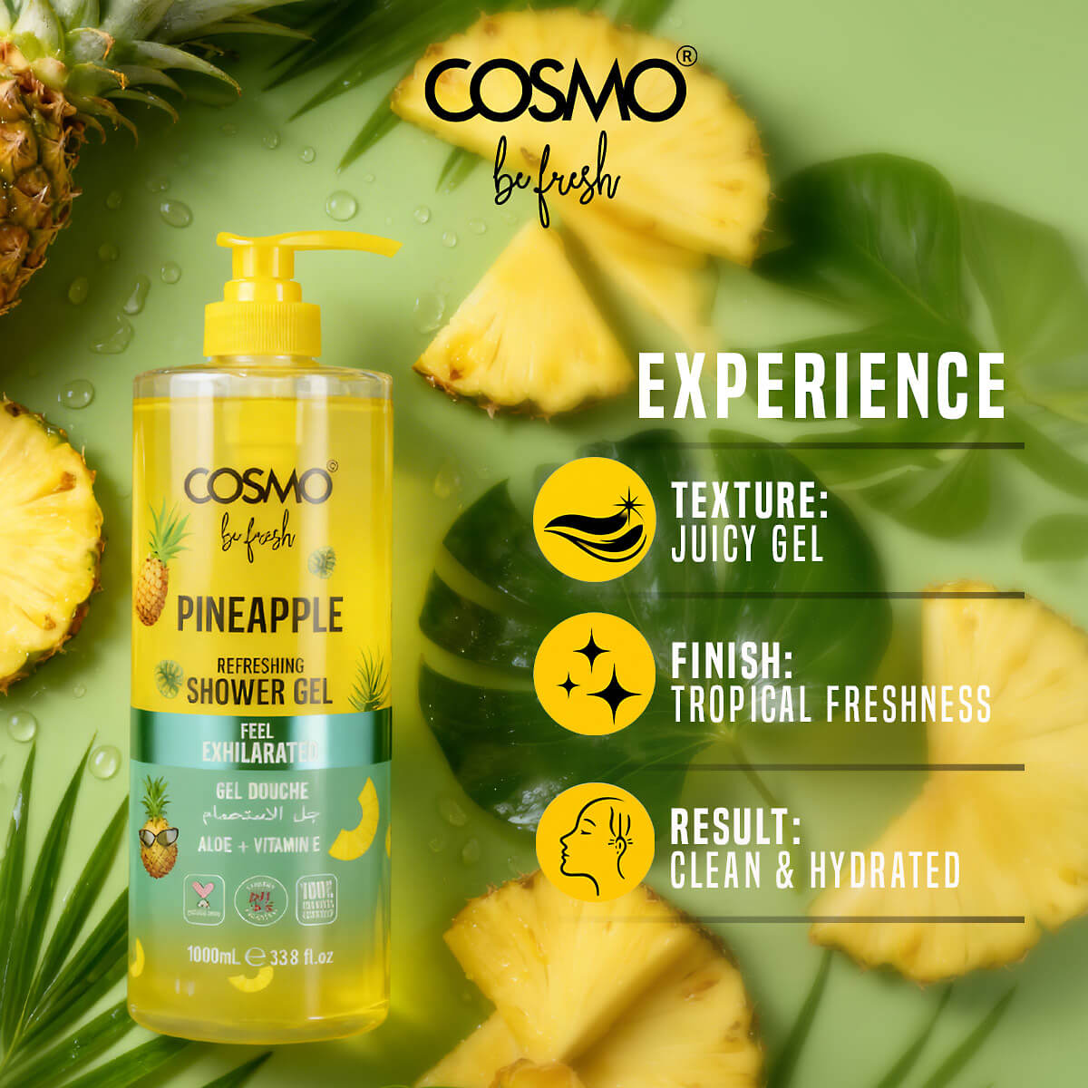 Be Fresh Pineapple Shower Gel 1000ML product image 3