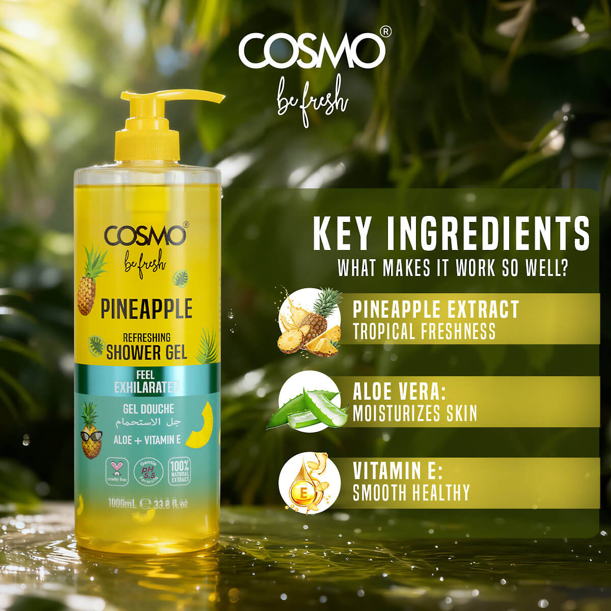 Be Fresh Pineapple Shower Gel 1000ML product image 5