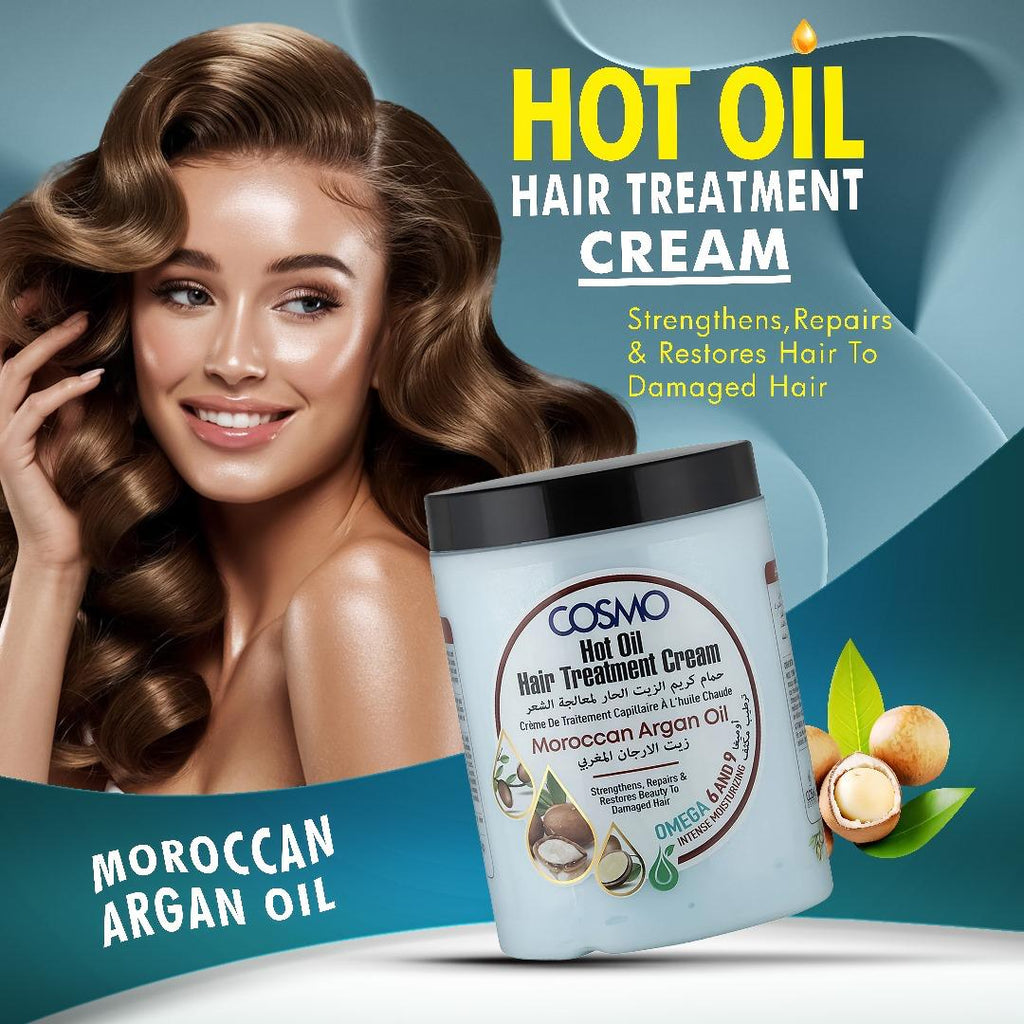Hot Oil Hair Treatment Cream - Moroccan Argan Oil