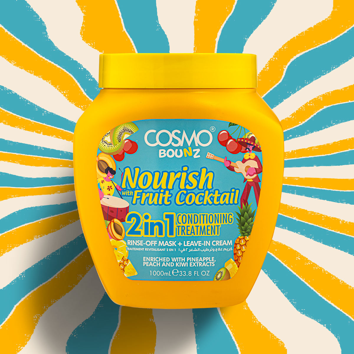 Bounz Nourish With Fruit Cocktail 2 In 1 Conditioning Treatment 1000ML product image 2